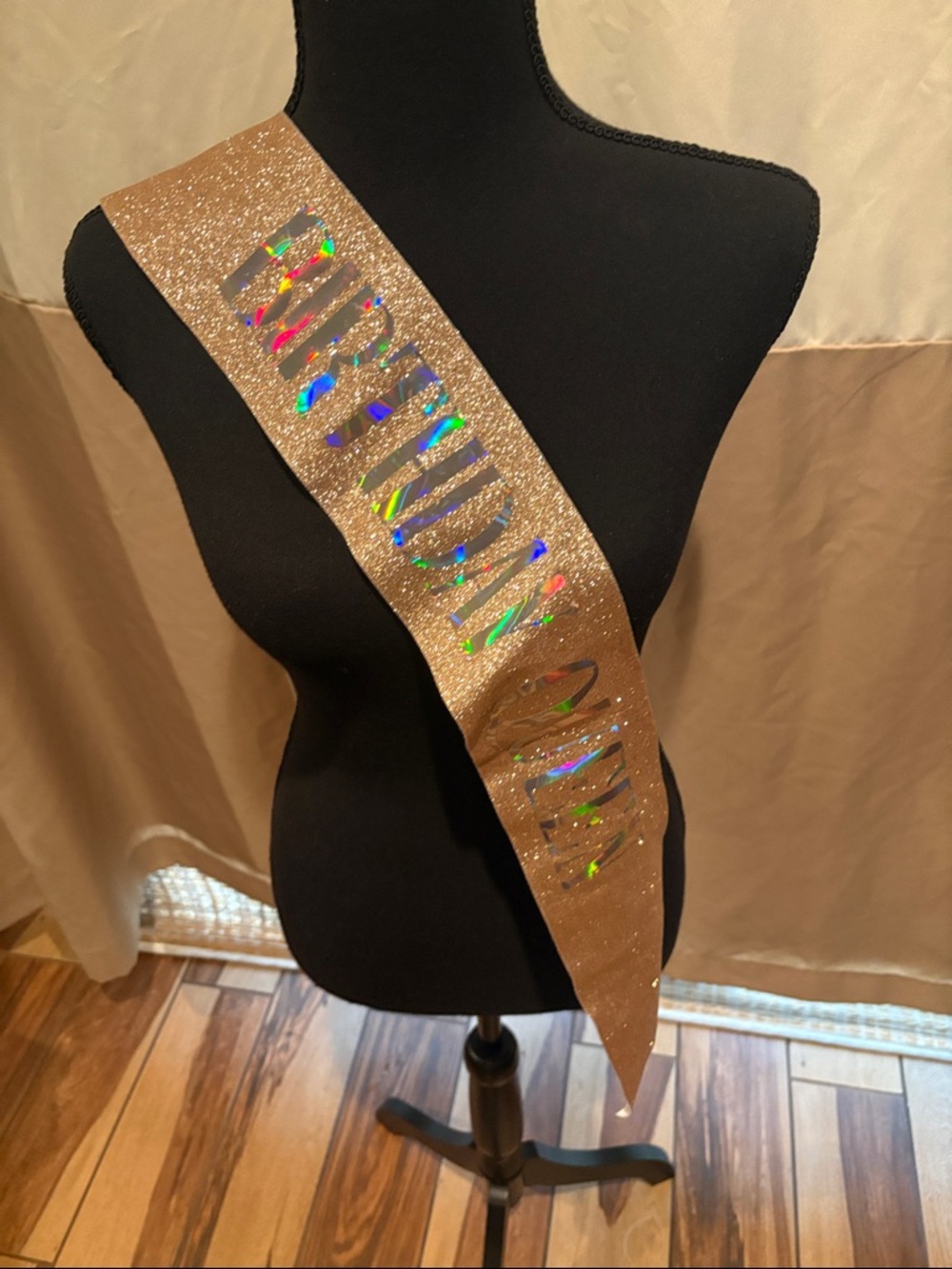 Sparkling Rose Gold Birthday Sash - Celebration Accessory